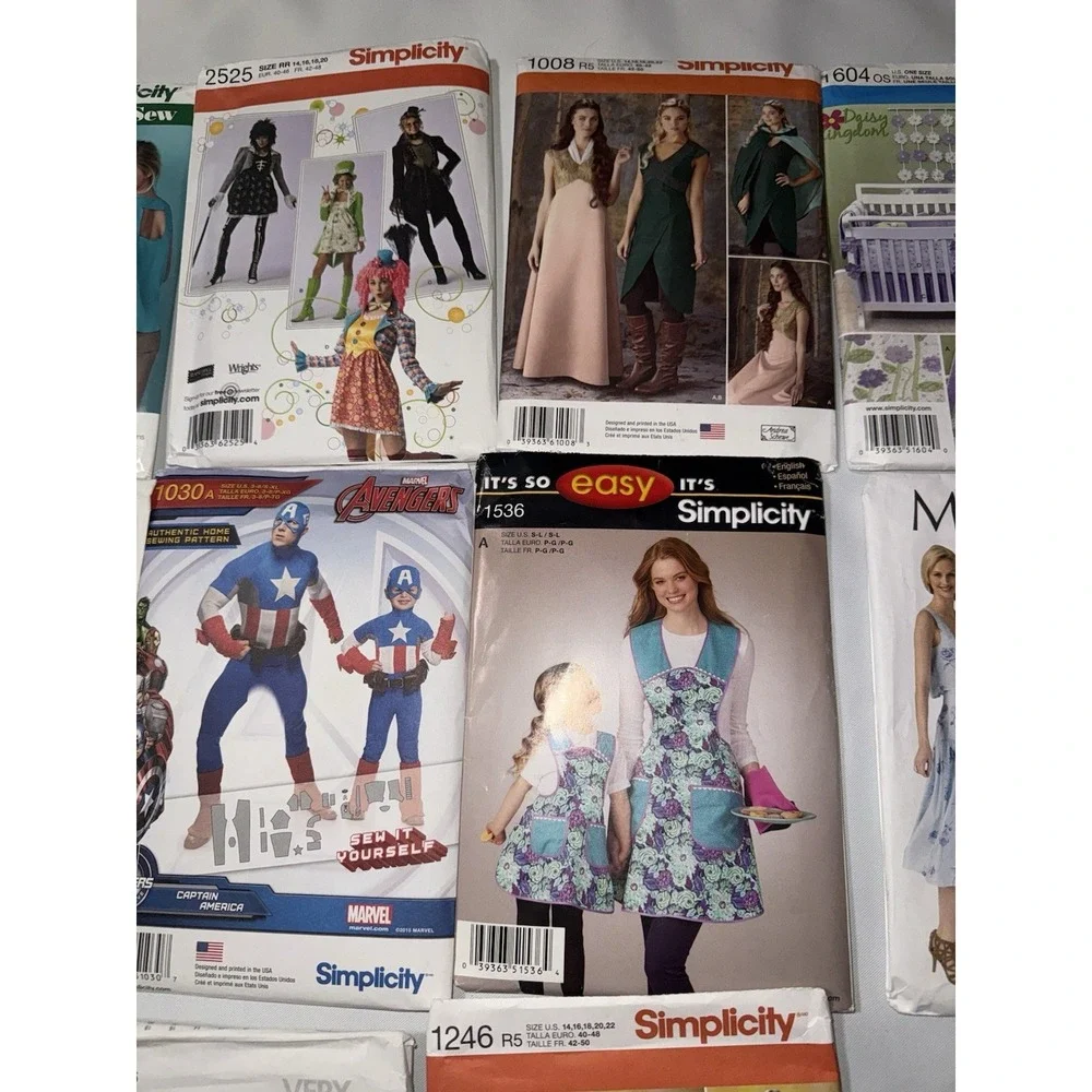 Pattern Lot‎ Sewing , Marvel Costumes , Dresses ,coats , Simplicity , Vogue, 14